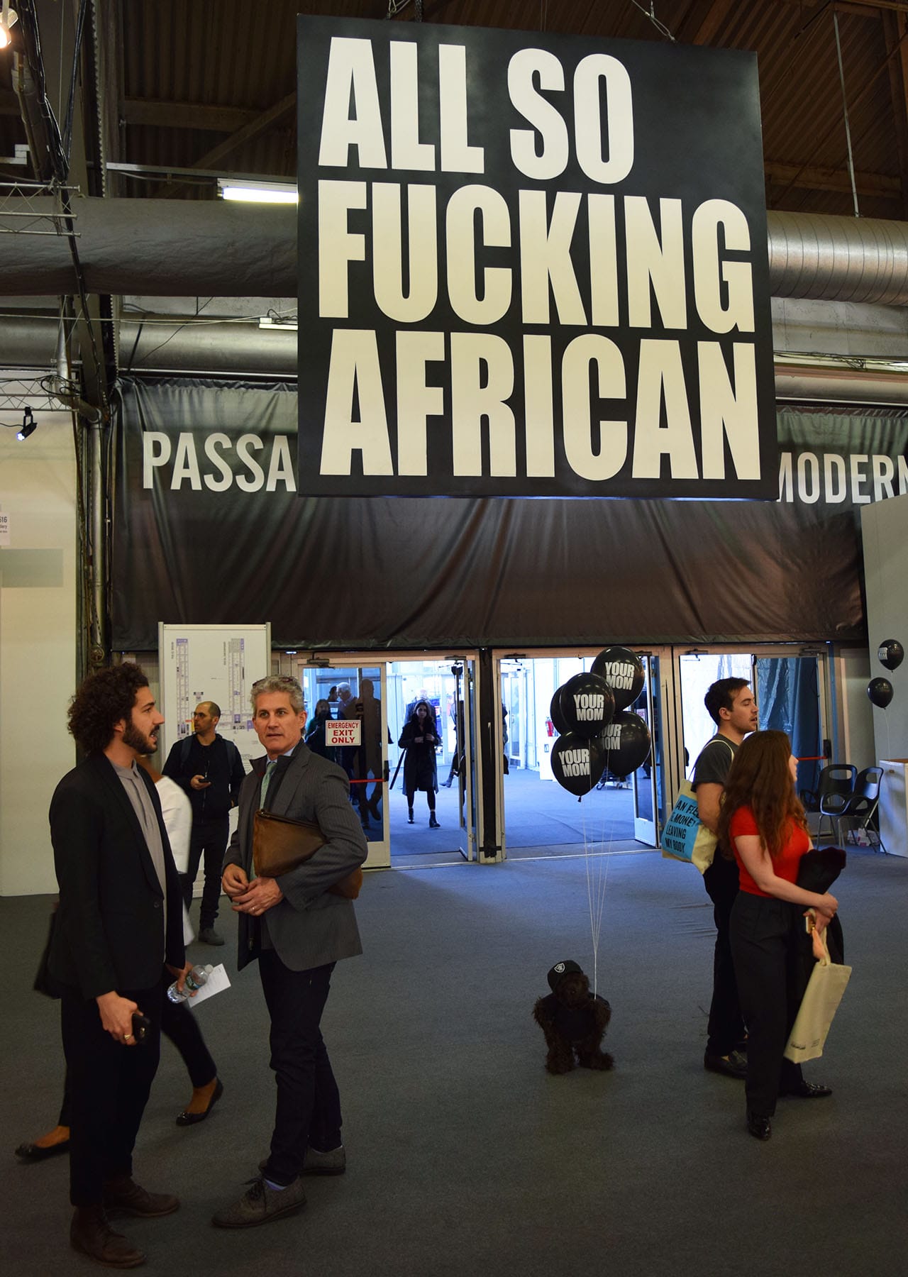 Ed Young's "All so Fucking African" (2016) at the 2016 Armory Show