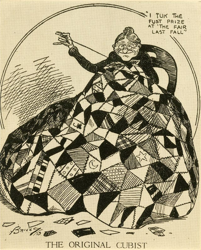 Clare Briggs (1875–1930), “The Original Cubist,” New York Evening Sun, April 1, 1913 (image via armory.nyhistory.org)