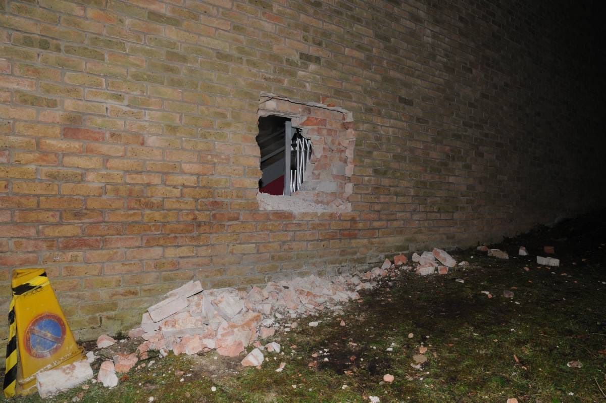 The gang successfully robbed the Durham University Oriental Museum twice and attempted to rob it a third time, digging a large hole into its exterior wall. (photo courtesy Durham Police)
