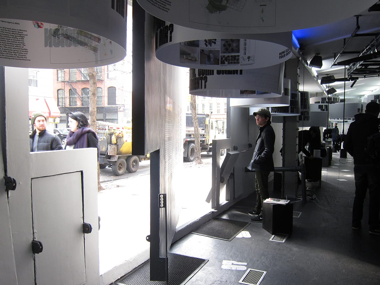 Installation view of 'Closed Worlds' at Storefront for Art and Architecture (photo by the author for Hyperallergic)