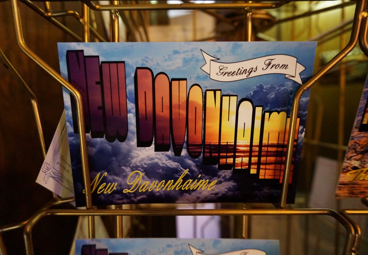 New Devonhaime postcard in Azikiwe Mohammed, "Jimmy's Thrift," curated by Dustin Yellin