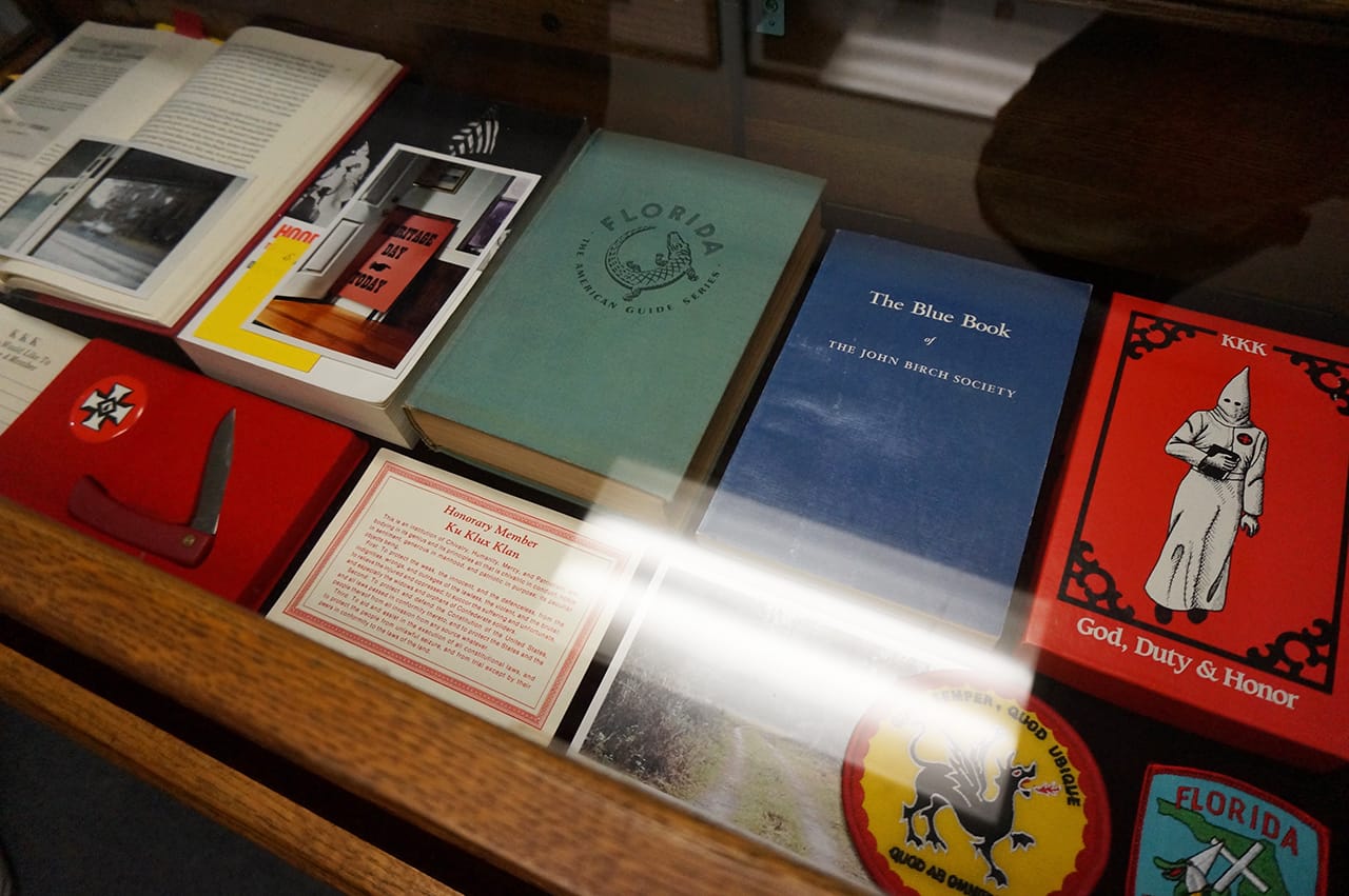 Detail of Michael Adno's installation 'Cracker Politics, The Limits of Colonial Knowledge,' curated by Alejandro Jassan (click to enlarge)