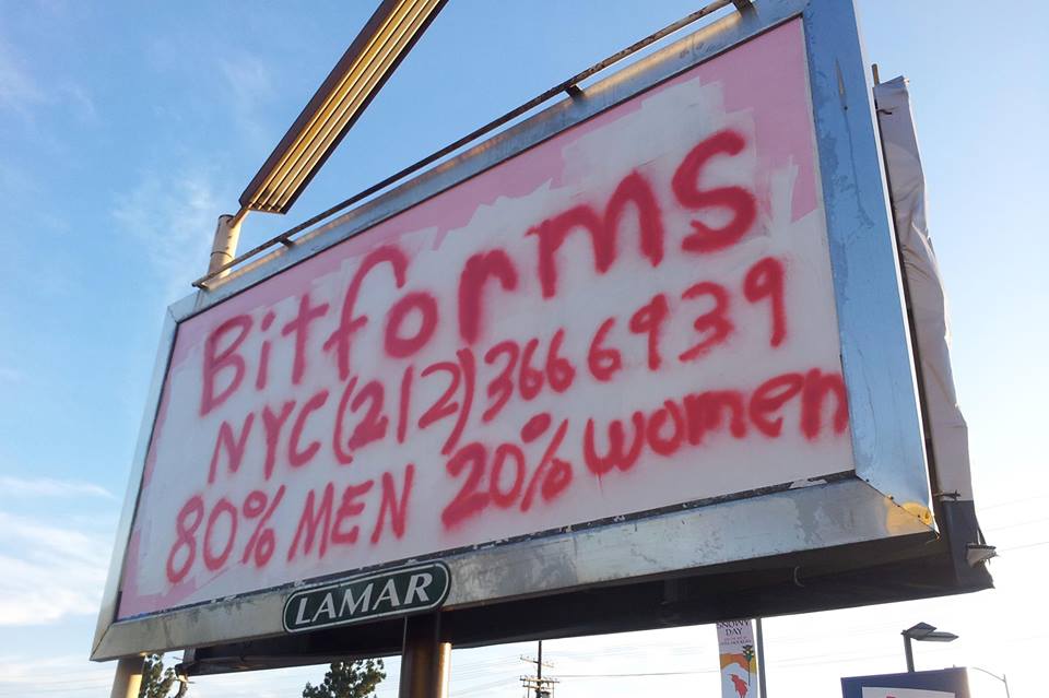  Jamie McMurry, "Billboard Poster for Bitforms Gallery, New York" (2015) (via facebook)