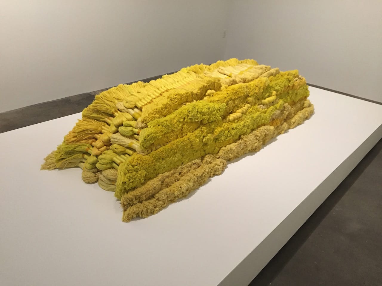 Sheila Hicks, "Banisteriopsis" (1965-66), linen, wool, dimensions variable