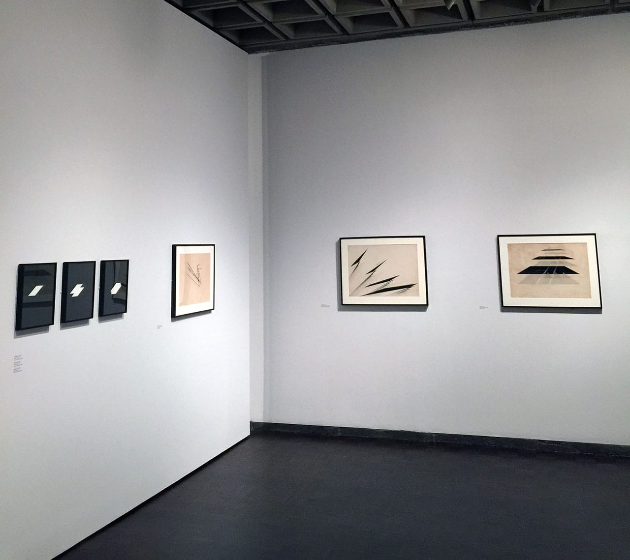 A view of the Nasreen Mohamedi exhibition at the Met Breuer
