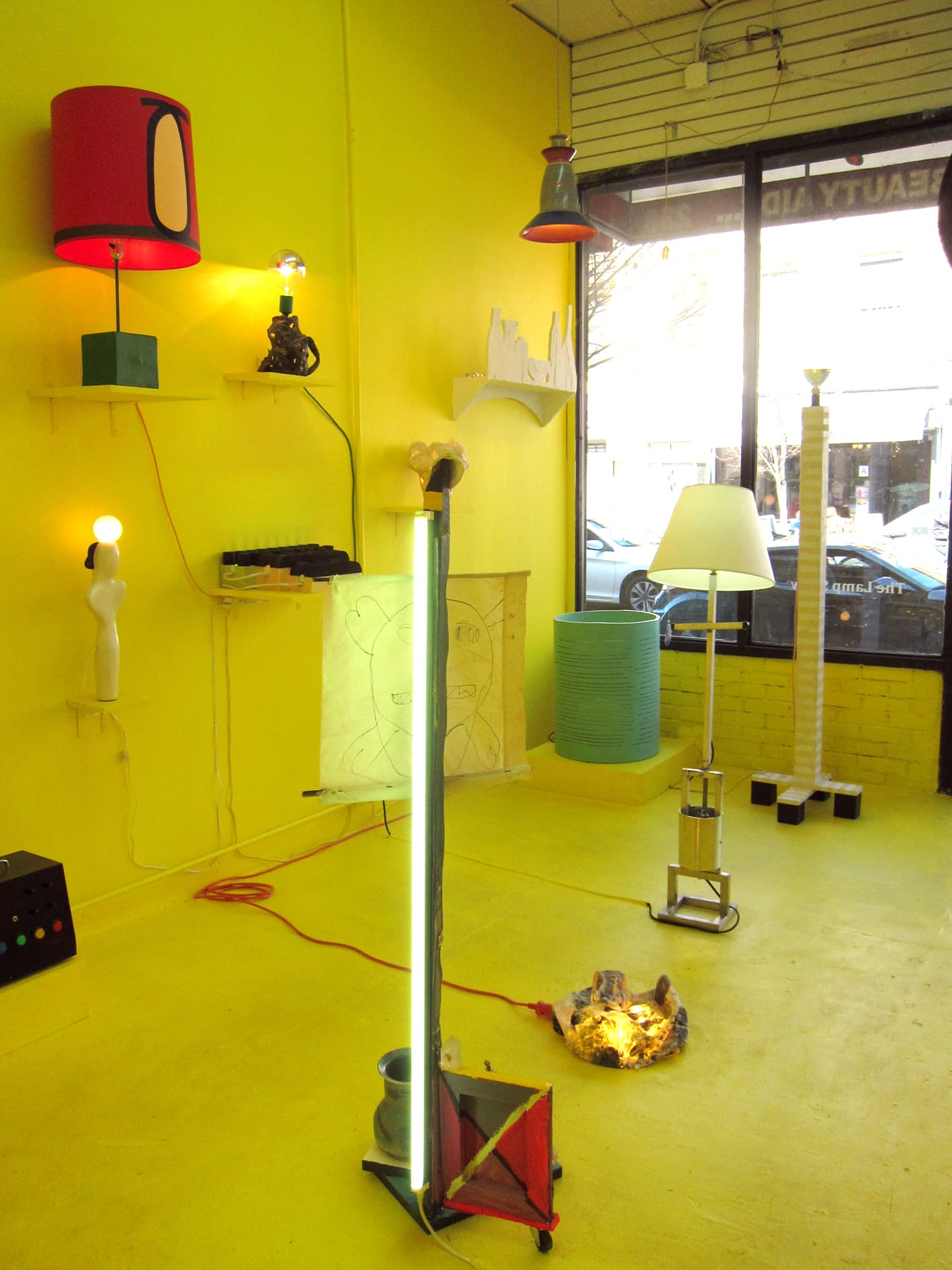 Installation view of 'The Lamp Show' at 99¢ Plus