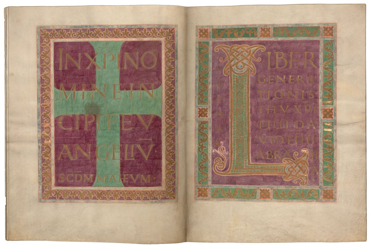 Incipit Page to Matthew in the Lindau Gospels (9th century) (courtesy Morgan Library & Museum)
