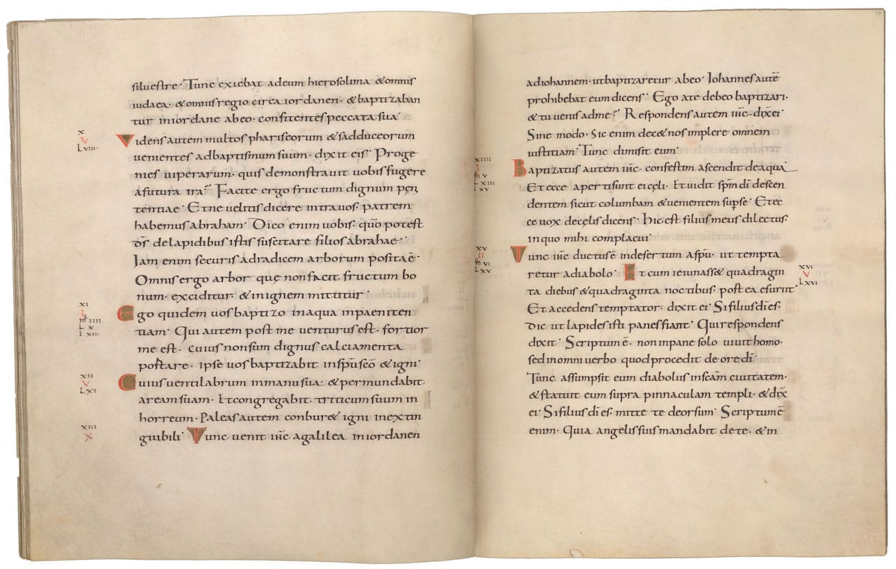 Gospel of Matthew in the Lindau Gospels (9th century) (courtesy Morgan Library & Museum)