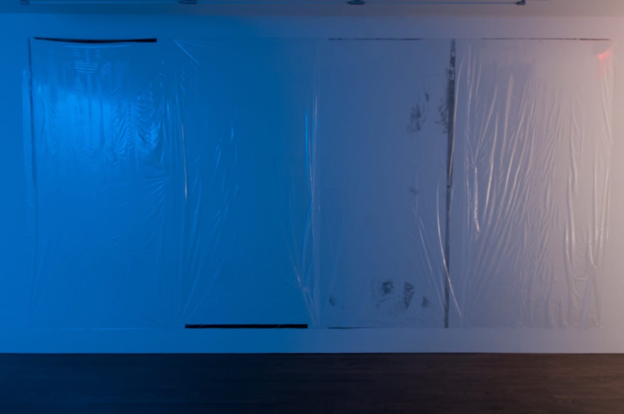 Hilton Als, Candy, 2016, 194 x 96 inches, screen print on cellophane