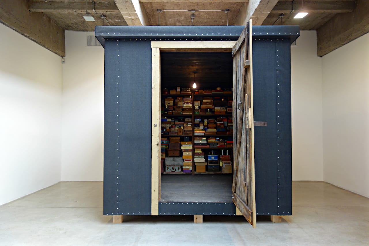 Installation view of 'The Library for the Birds of New York and Other Marvels' at Tanya Bonakdar Gallery 