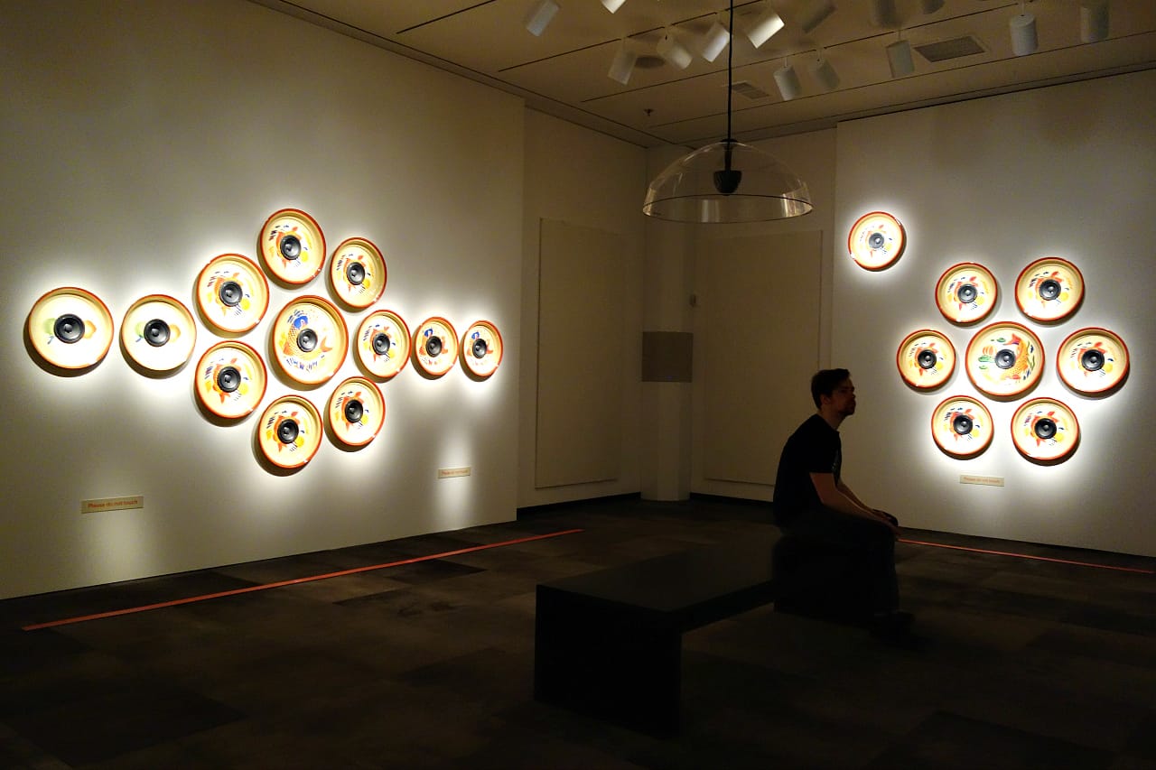 Installation view of 'Market Symphony' at the National Museum of African Art (photo by the author for Hyperallergic)