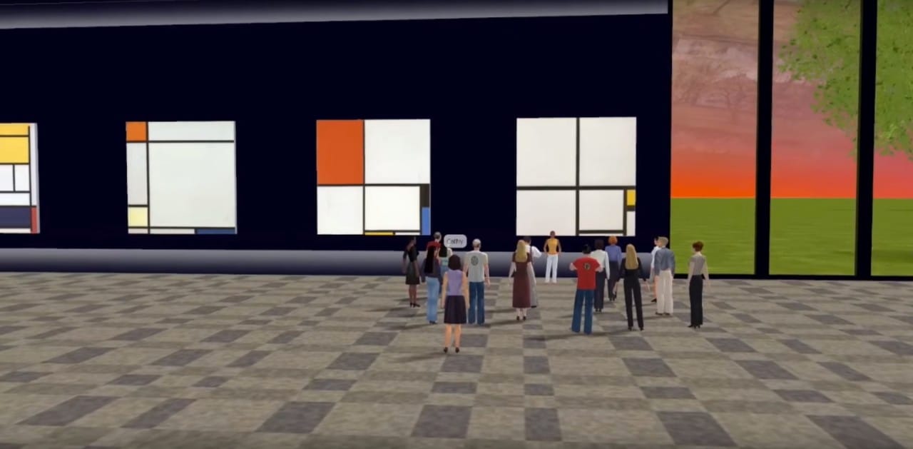 The forthcoming Mondrian 3D Museum is one example of an experiment in augmented reality the report highlights (screenshot via YouTube)