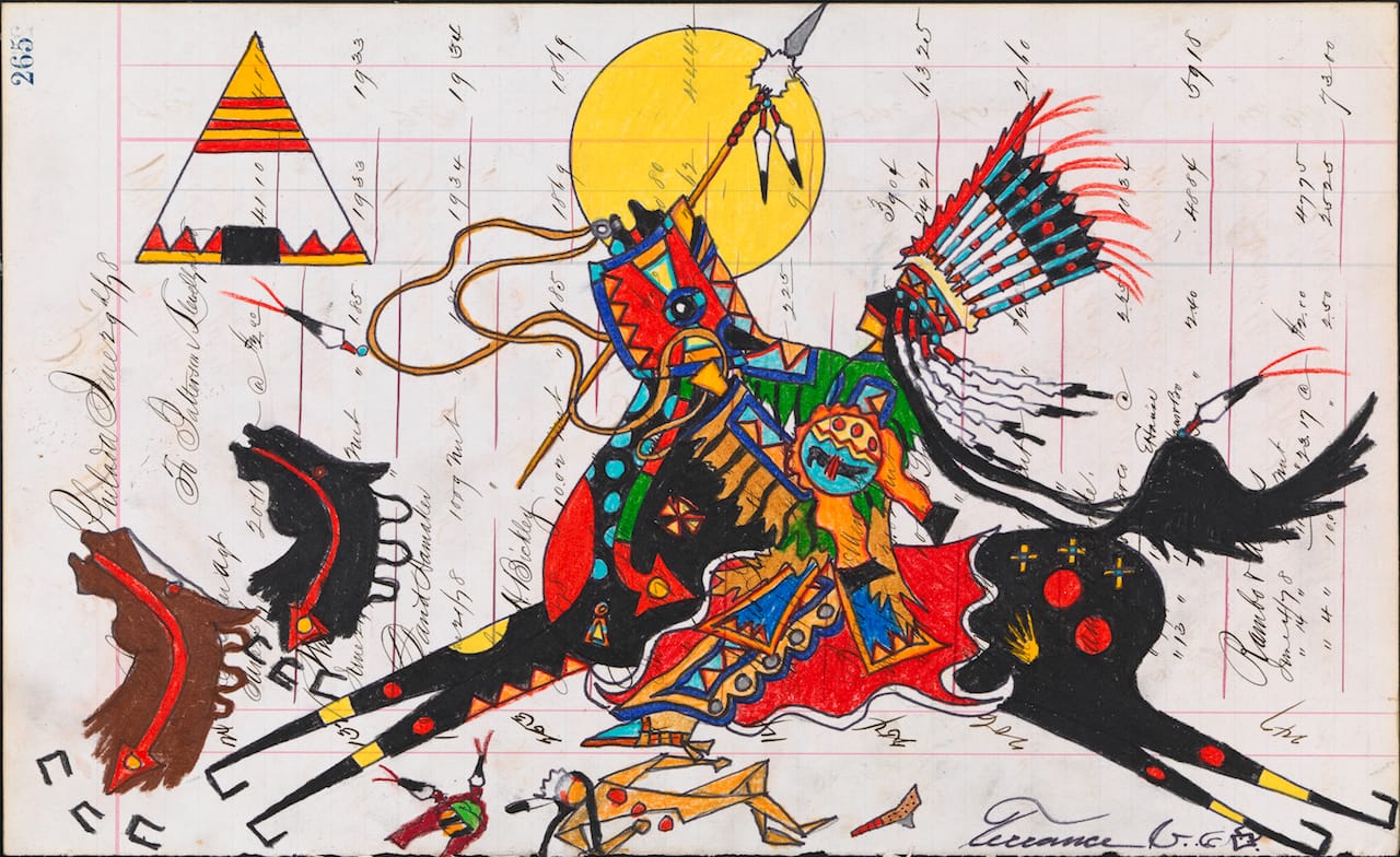 Terrance Guardipee, "Mountain Chief," depicting Blackfeet leader Mountain Chief (2012) (photo by Ernest Amoroso/NMAI)