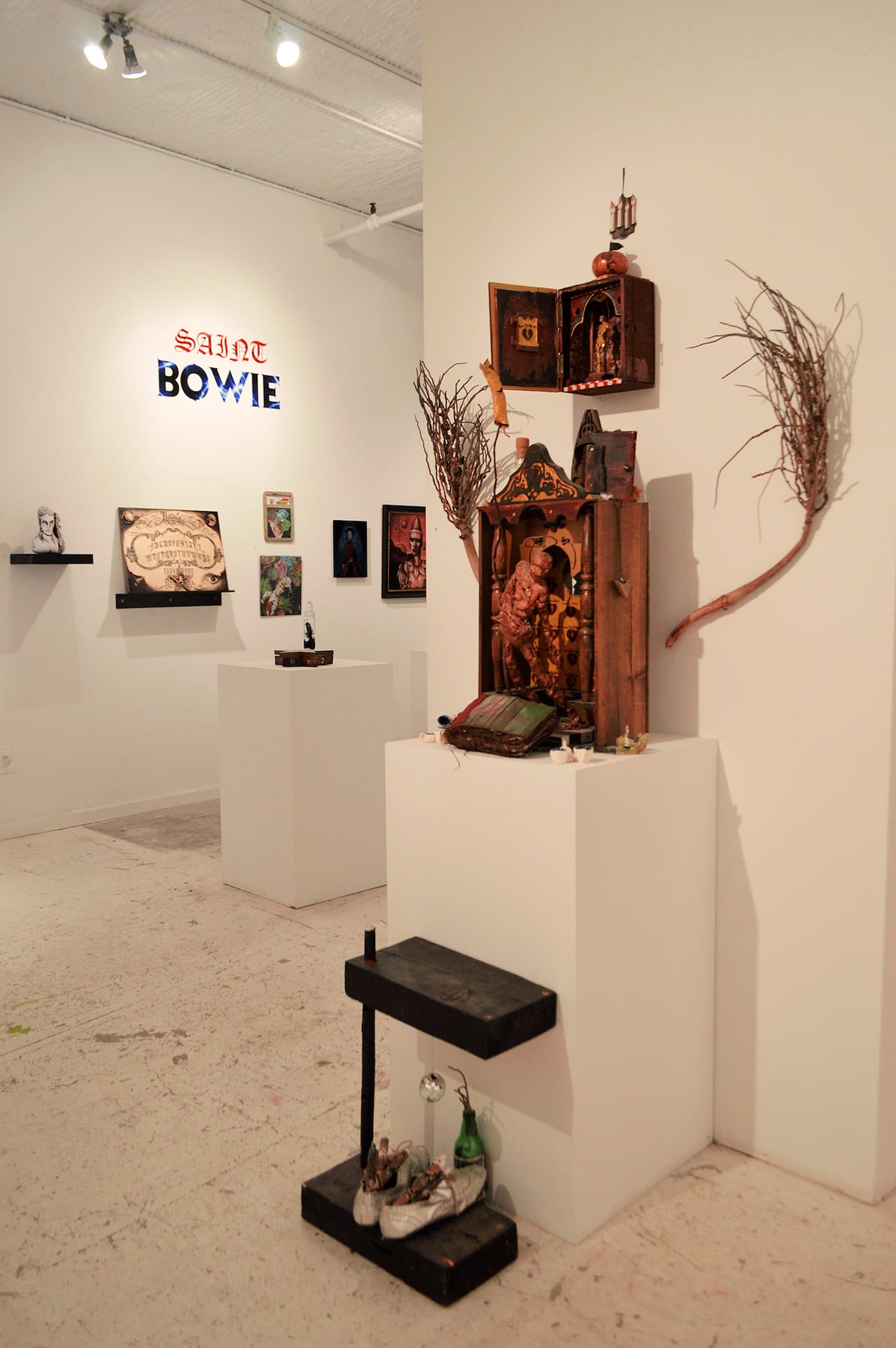 'Saint Bowie' installation view with Nyugen Smith "Altar V.3" (2016) in the foreground