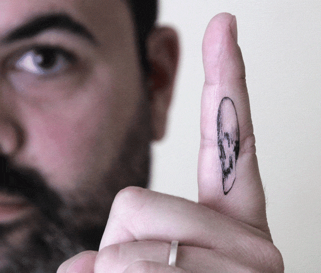 "Memento Mori Tattoo" by Pablo Garcia (courtesy the artist)