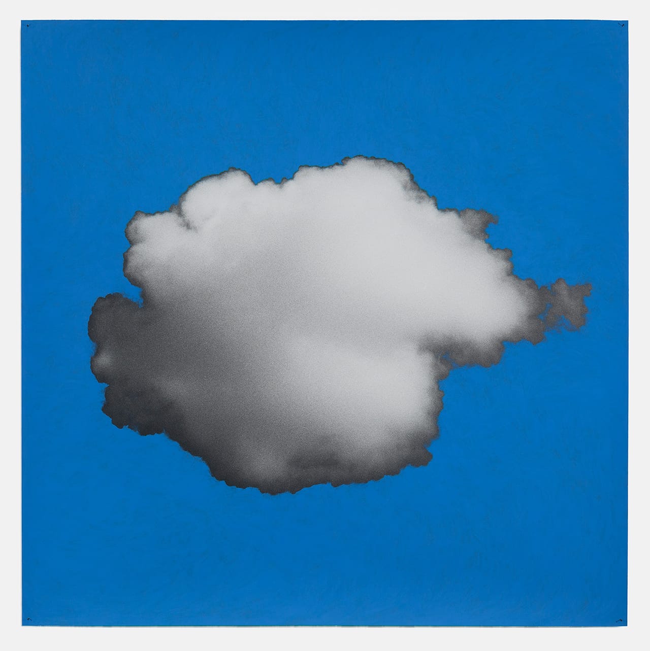 Tacita Dean, "Sean's Cloud" (2016), chalkboard paint on hand-printed silver gelatin photograph mounted on paper, 39 5/16 x 39 5/16 in (all images courtesy Marian Goodman Gallery)