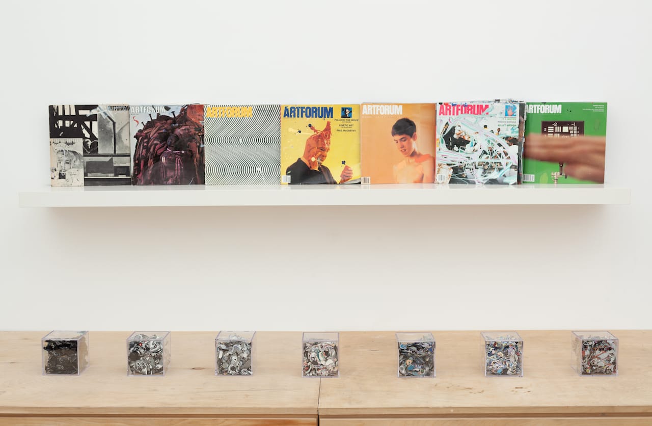 Installation view of 'Reading Color: Artforum 1965–2015' at Gildar Gallery