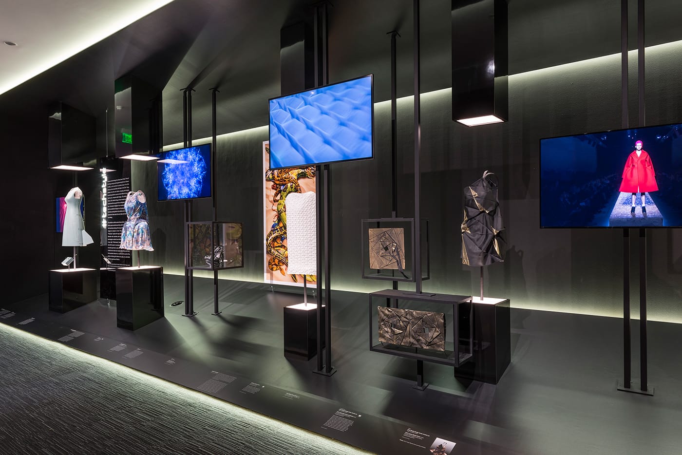Installation view, '#techstyle' at the Museum of Fine Arts Boston (all images courtesy the Museum of FIne Arts Boston)