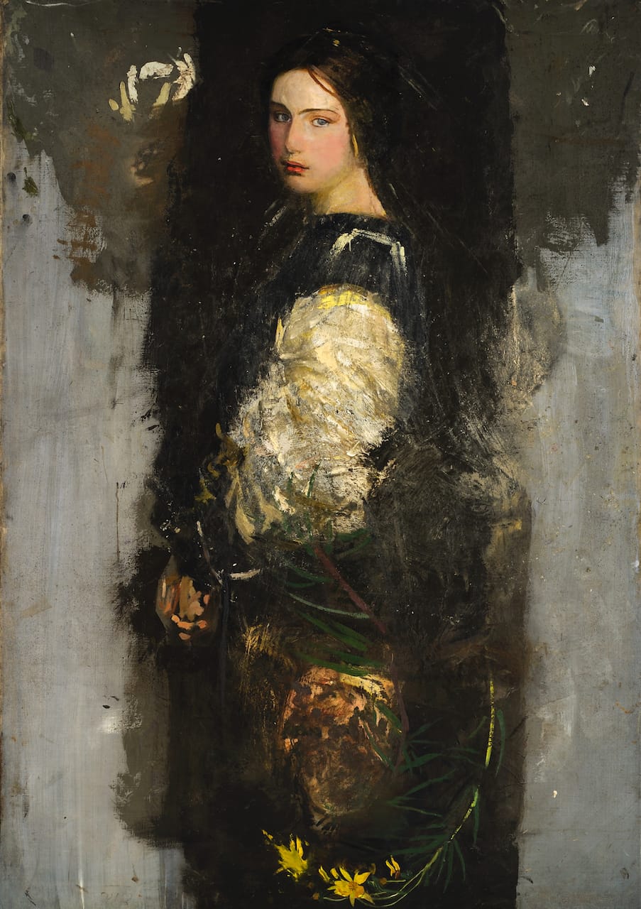 Abbott Handerson Thayer, "Study of Alma Wollerman (Mrs. Gerald Thayer)" (1915), oil on canvas (courtesy Jean Reasoner Plunket Trust)