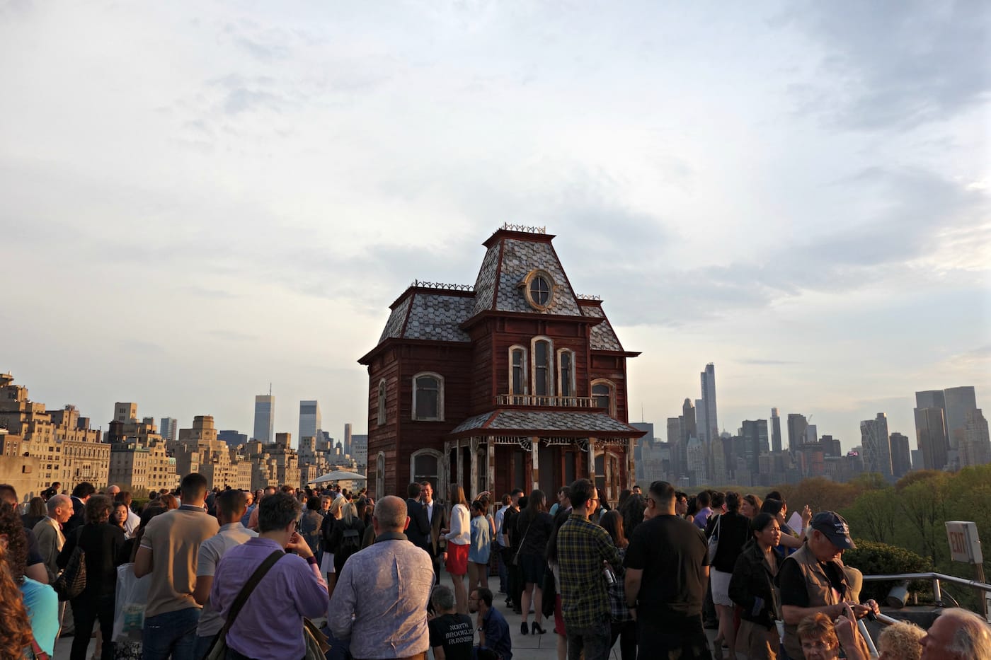 Cornelia Parker, "Transitional Object (PsychoBarn)" on the roof of the Metropolitan Museum of Art