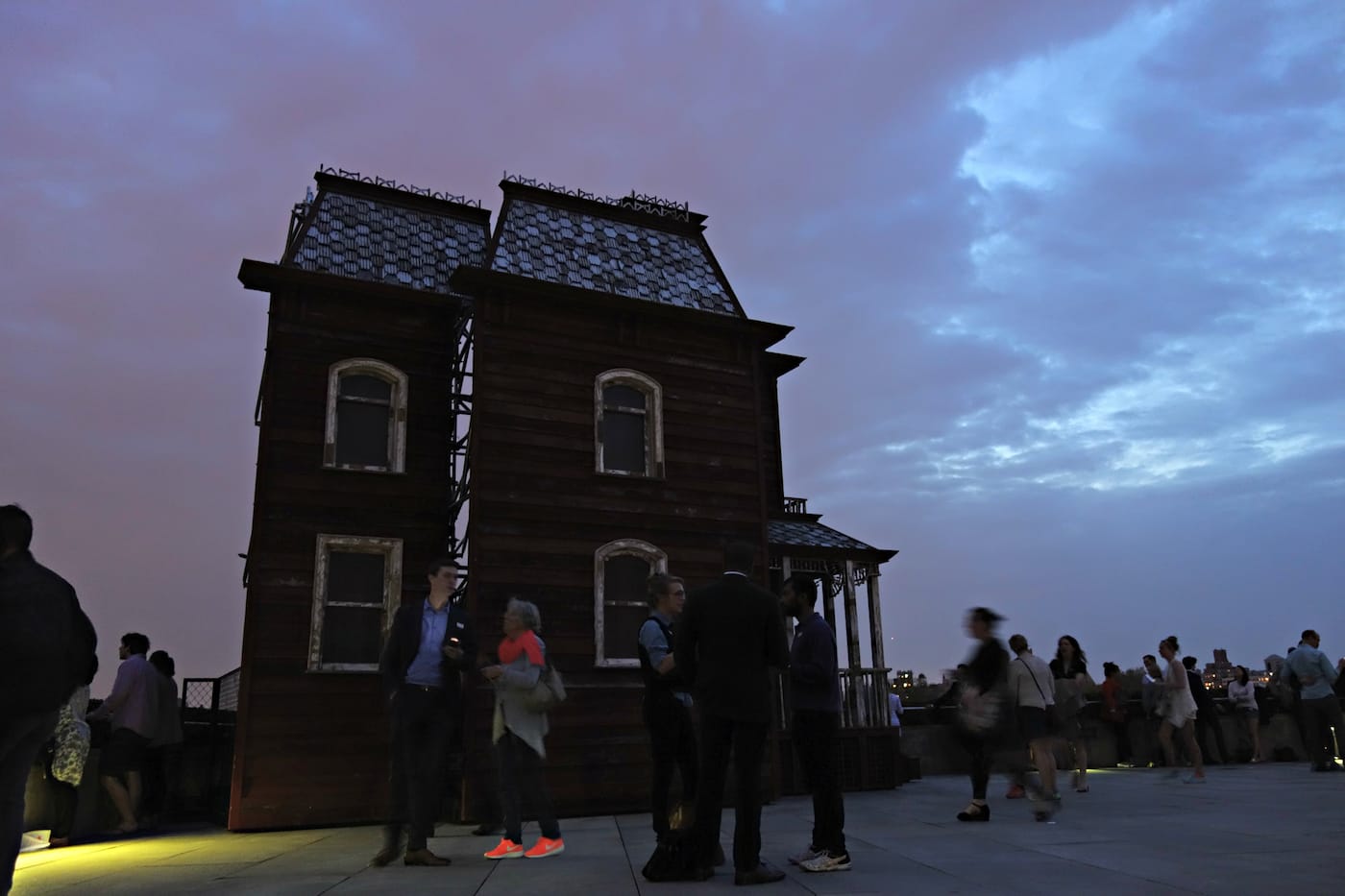 Cornelia Parker, "Transitional Object (PsychoBarn)" on the roof of the Metropolitan Museum of Art