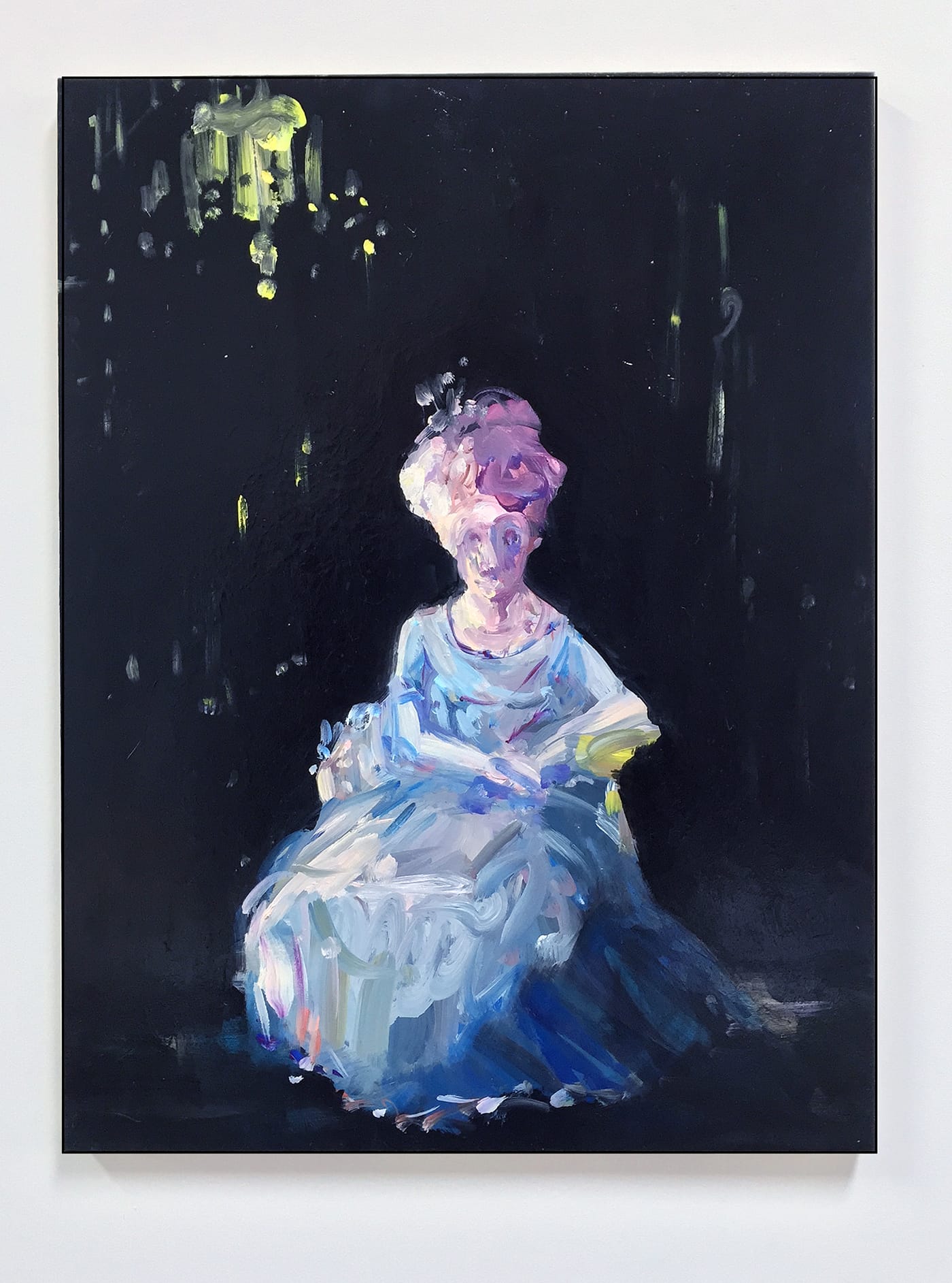 Deborah Brown, "Parlor Games 1" (2015), oil on masonite, 24 x 18 in (click to enlarge)