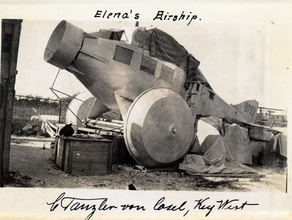 The "airship" built by Carl Tanzler to carry Elena's body (via Florida Keys Public Library/Flickr)