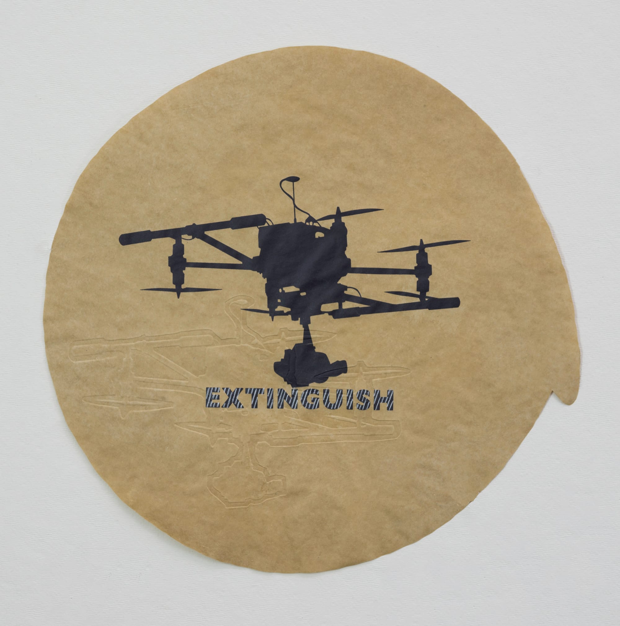 Helen Frederick, "Extinguish" (2015), round solar print, 14-1/2 in. diameter (image courtesy of the artist)