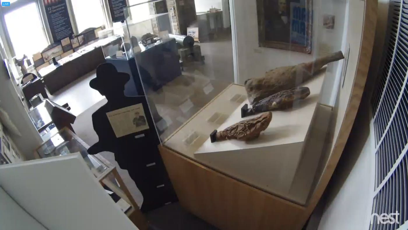 The "Ham Cam" of the world's oldest ham at the Isle of Wight County Museum