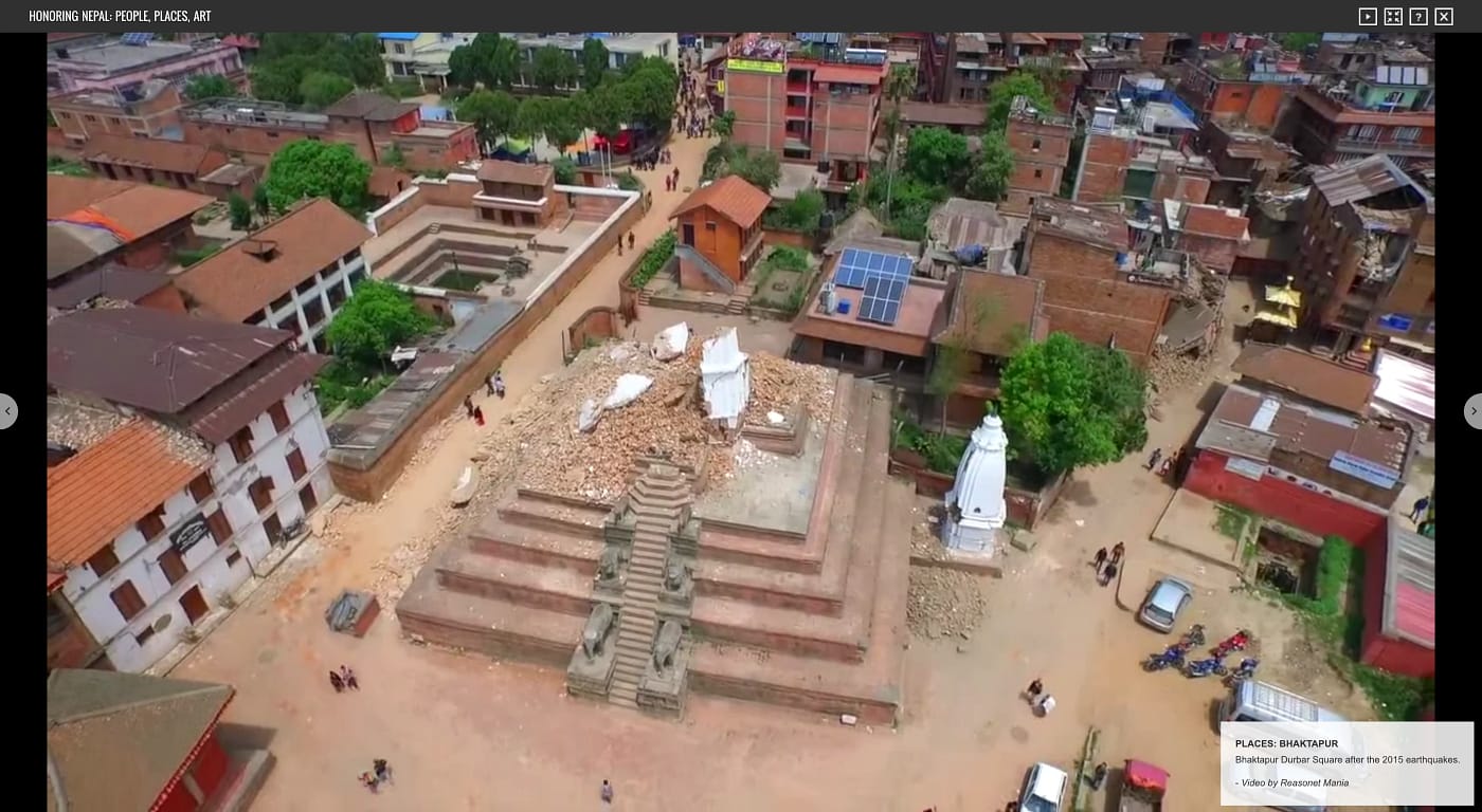 'Honoring Nepal: People, Places, Art' online exhibition (screenshot by the author for Hyperallergic)