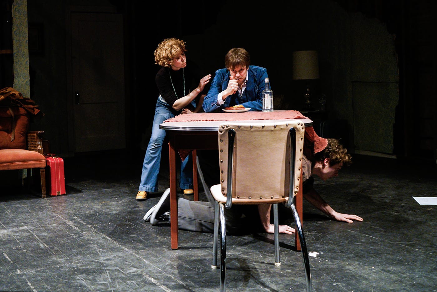 Bielby/Petrovna coaches her student/Creon, then is subject to his mercies as Antigone