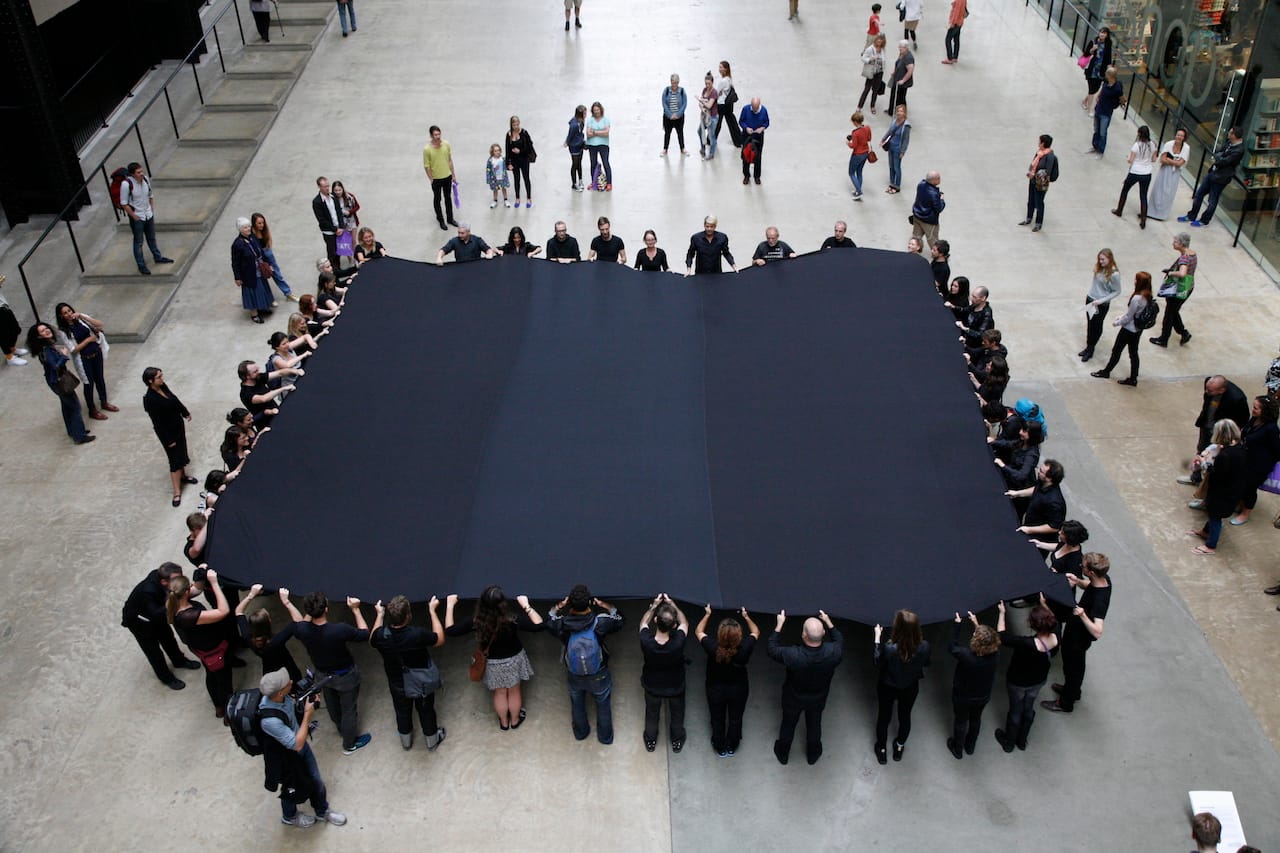 Liberate Tate, "Hidden Figures" (2014) (photo by Martin LeSanto-Smith, all photos courtesy Liberate Tate)