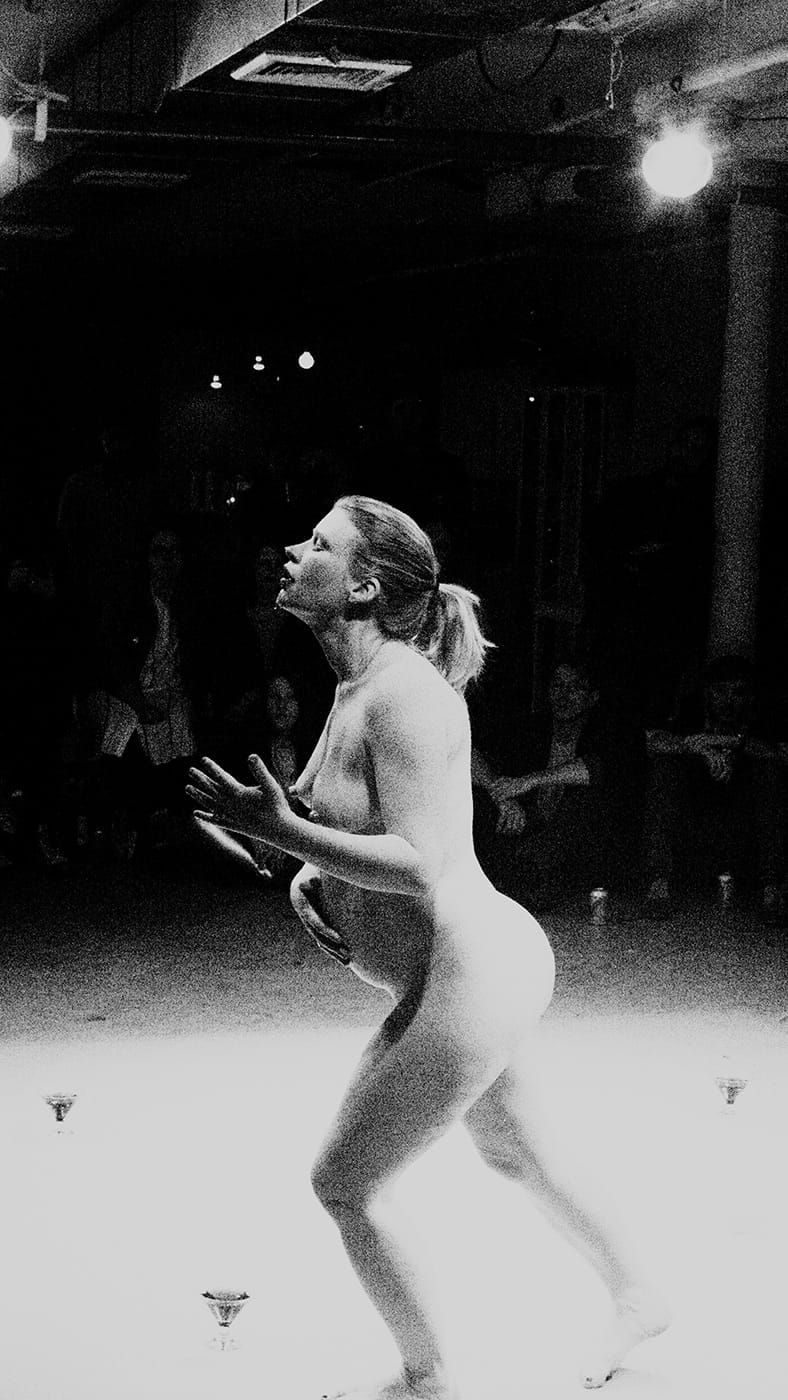 Madison Young performing 'Radical Slow' at Grace Exhibition Space