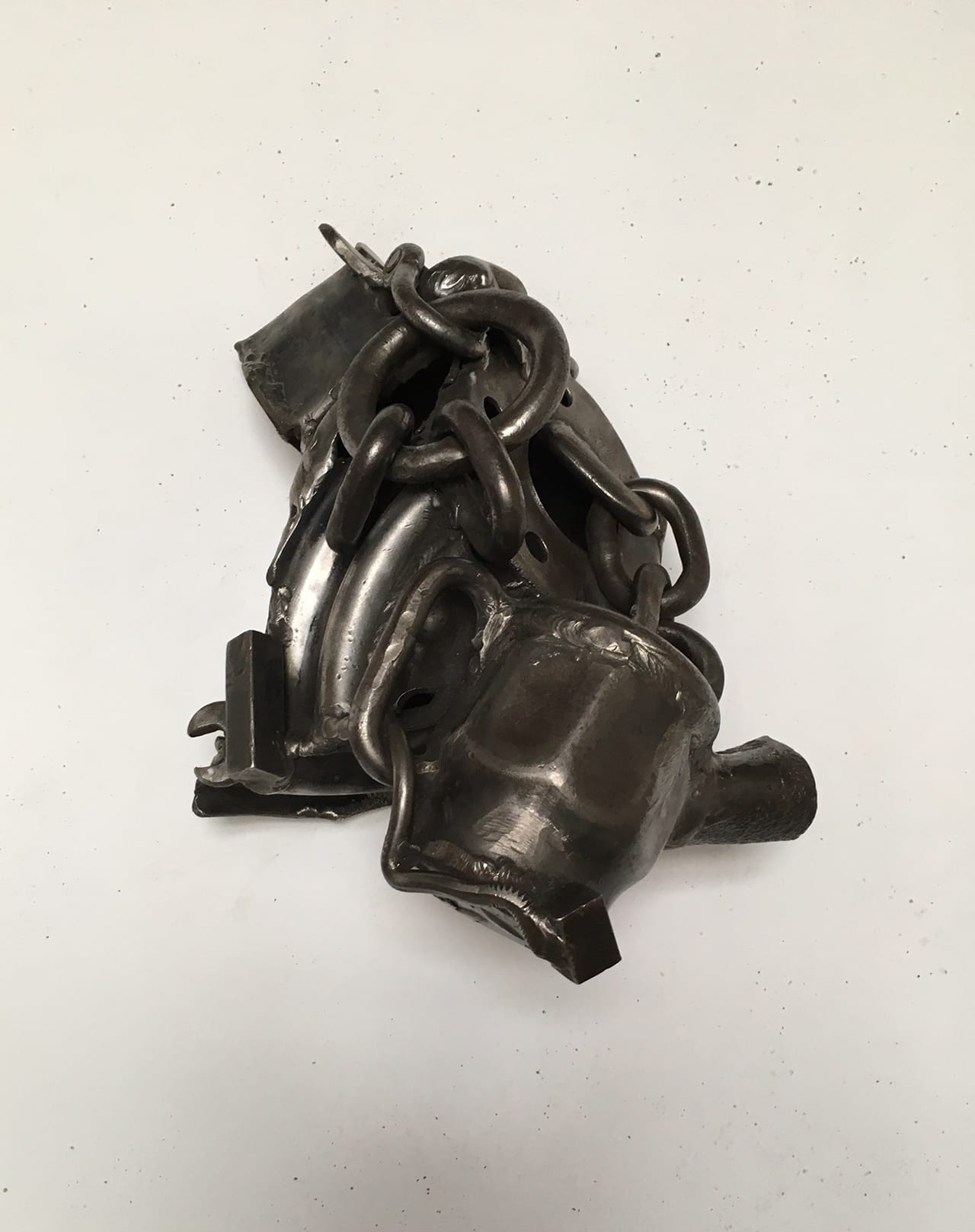 One of Melvin Edwards's 'Lynch Fragments' (photo by the author for Hyperallergic) (click to enlarge)