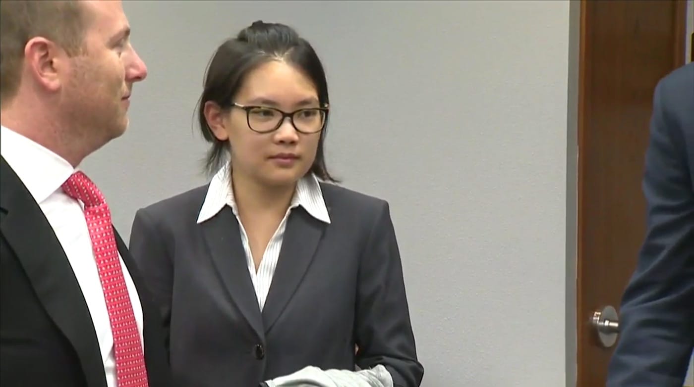 Siyuan Zhao in court on Thursday, April 14 (screenshot via WPLG)