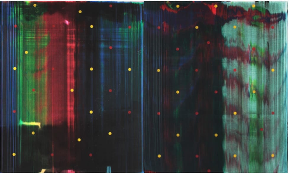 Ed Moses, "Sato" (2008), acrylic on canvas, 72 x 120 inches (via williamturnergallery.com)