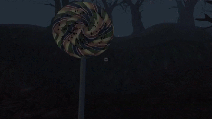 Scene from the game 'Nevermind' (GIF by the author for Hyperallergic, via Vimeo)