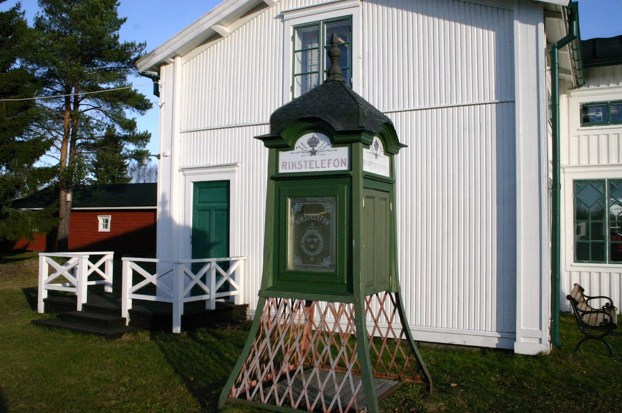 A telephone booth in Gammelstad, Sweden (photo via Wikipedia)