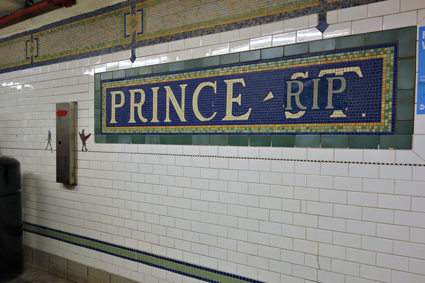 Prince Street subway station yesterday in Manhattan (all photos by the author for Hyperallergic)