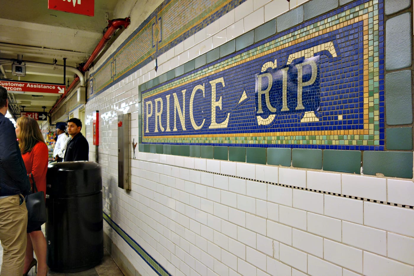 Prince Street subway station yesterday in Manhattan