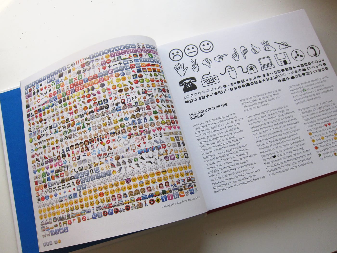 From 'The Story of Emoji' by Gavin Lucas, published by Prestel (all photos of the book by the author for Hyperallergic)