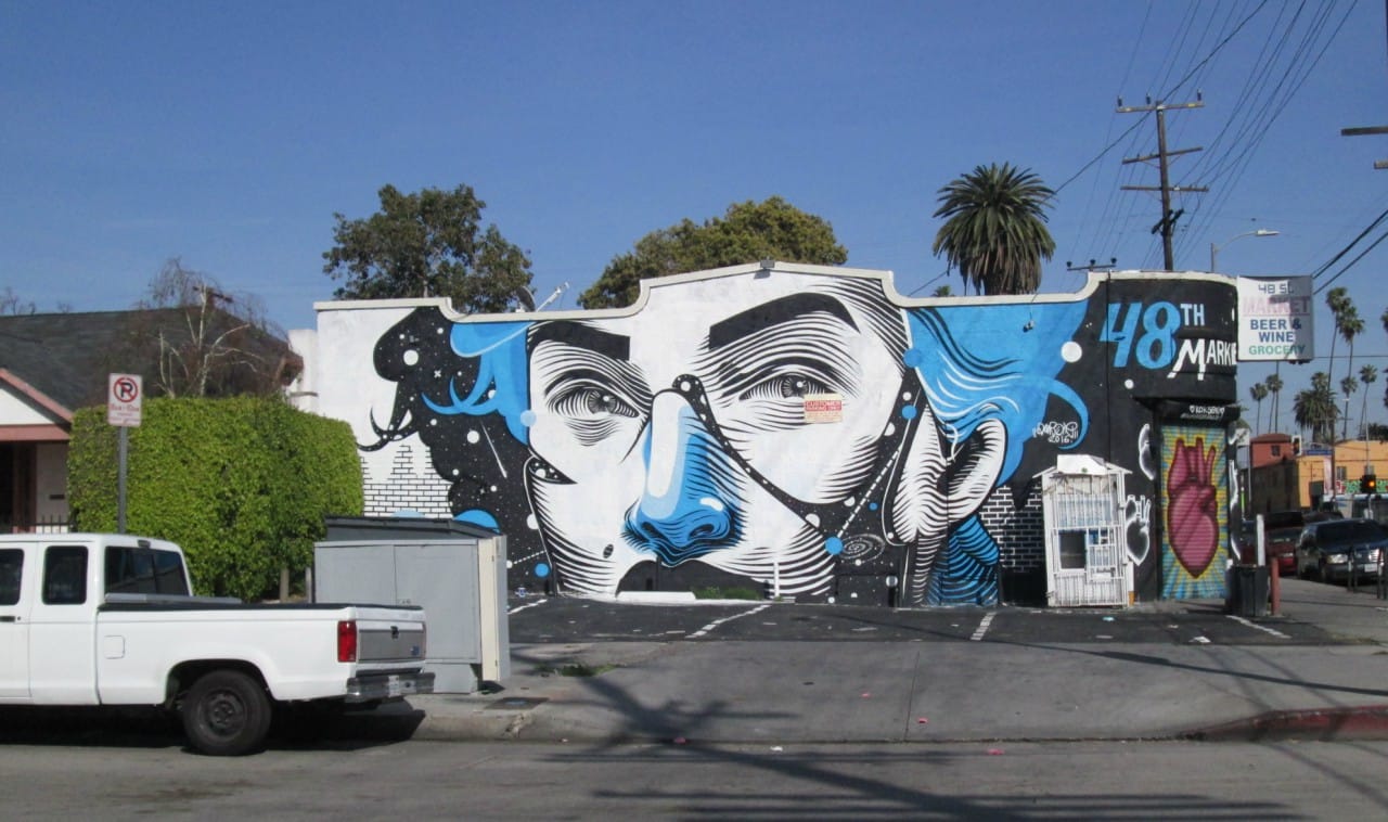 A mural by Dour One for #SmileSouthCentral