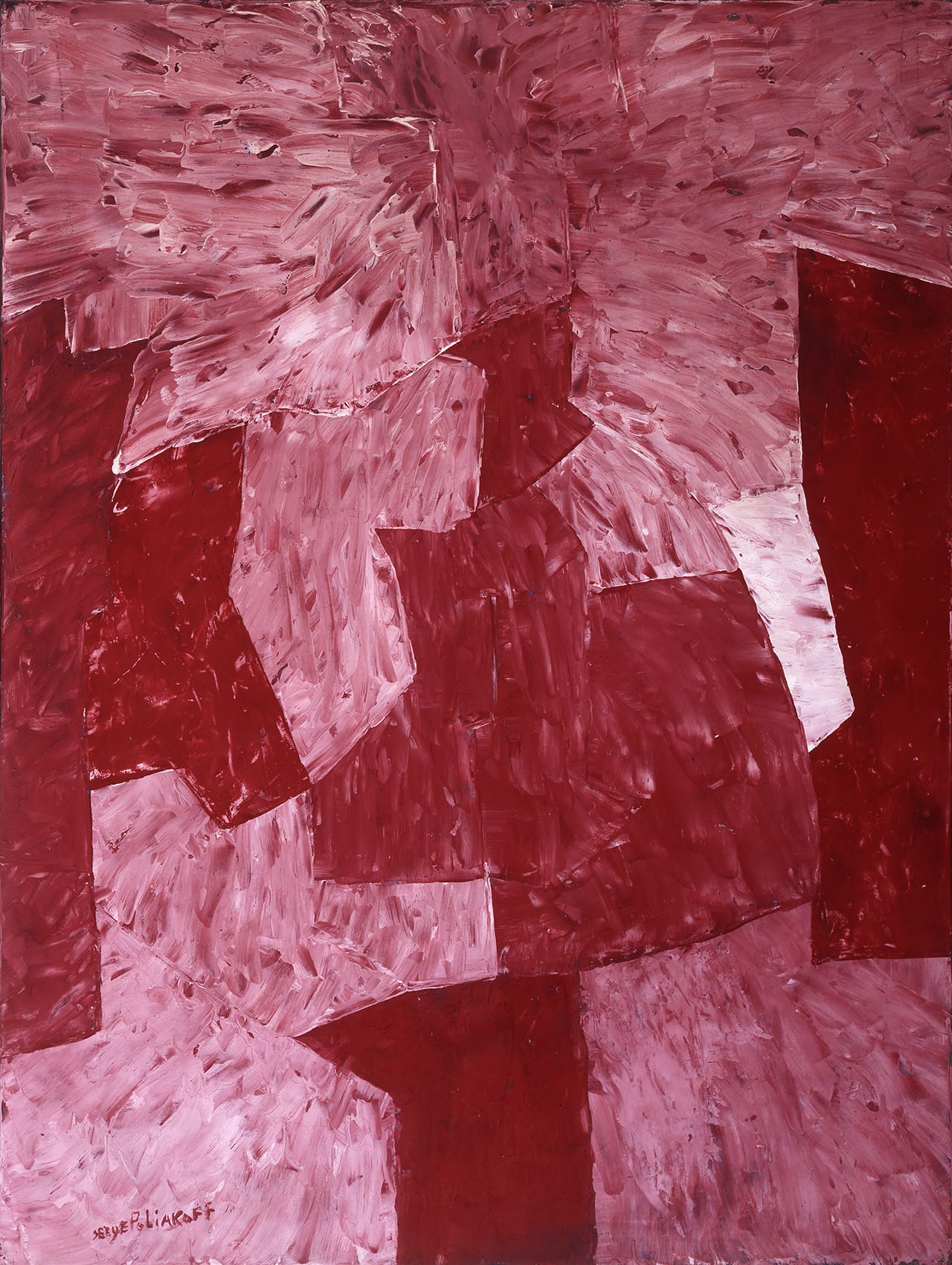 Serge Poliakoff, “Composition Abstract” (1958), Oil on panel, 51 1/4 x 38 inches © 2016 Artists Rights Society (ARS), New York / ADAGP, Paris 