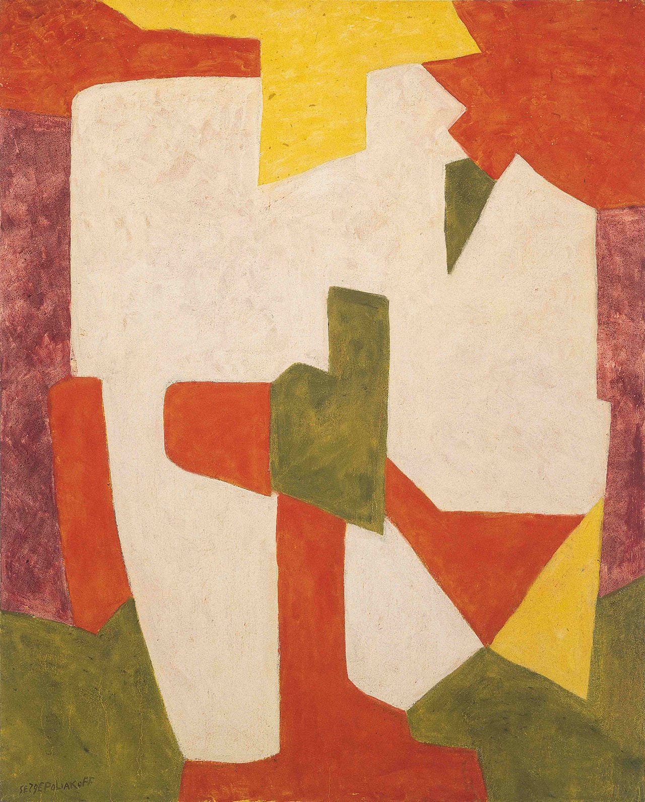 Serge Poliakoff, “Composition Abstract” (1969), Oil on canvas 63 7/8 x 51 1/4 inches © 2016 Artists Rights Society (ARS), New York / ADAGP, Paris 