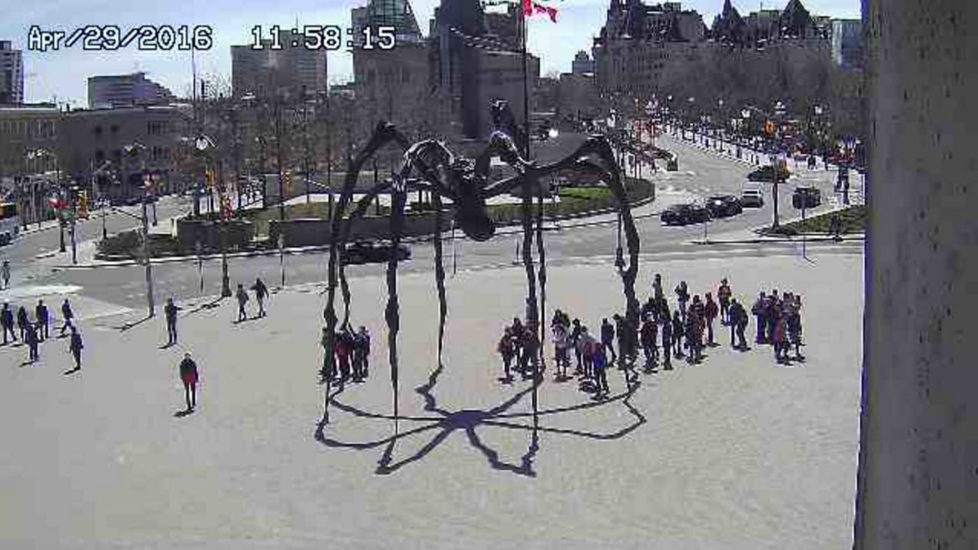 Louise Bourgeois, "Maman" (1999) on the National Gallery of Canada webcam