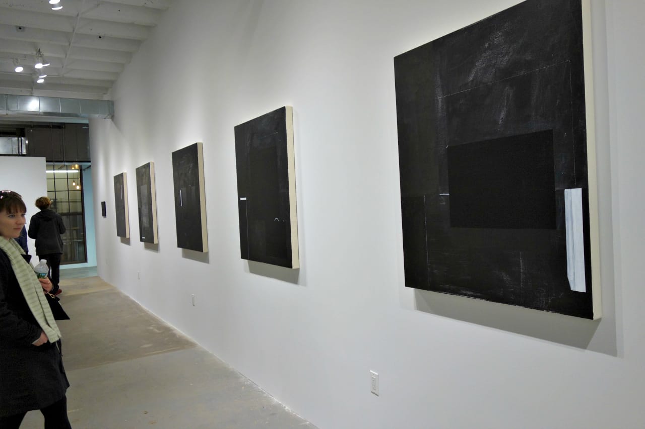 Installation view of 'Torkwase Dyson: Unkeeping' (photo by the author for Hyperallergic)