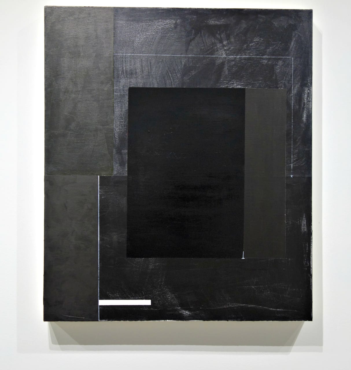 Installation view of 'Torkwase Dyson: Unkeeping' (photo by the author for Hyperallergic)