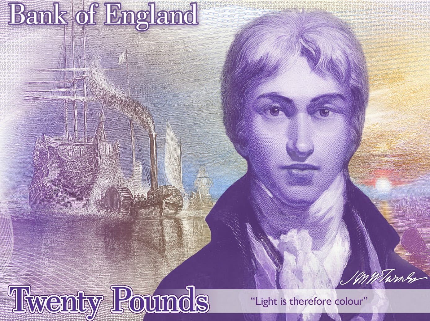 Concept for the J. M. W. Turner banknote (via Bank of England/Flickr)