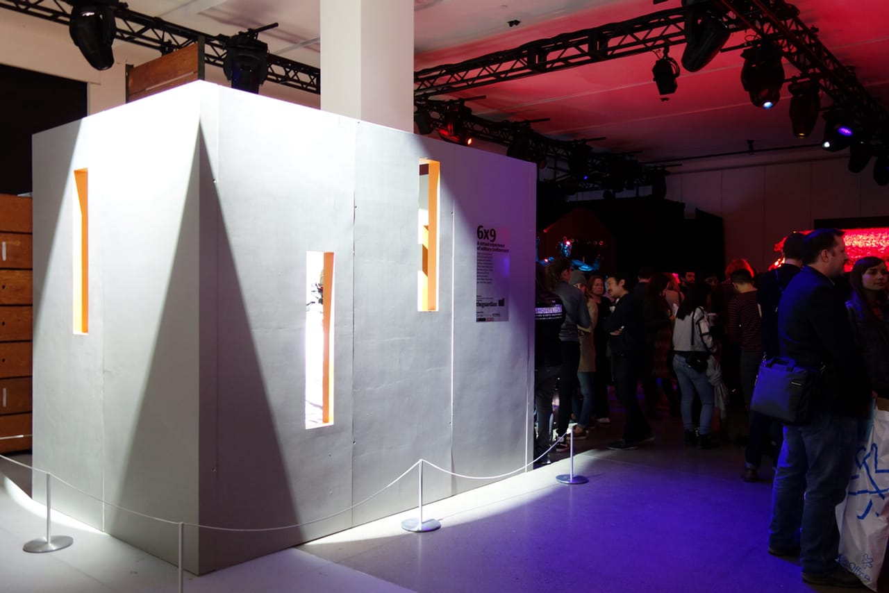 Installation view of "6x9" at the Tribeca Film Festival