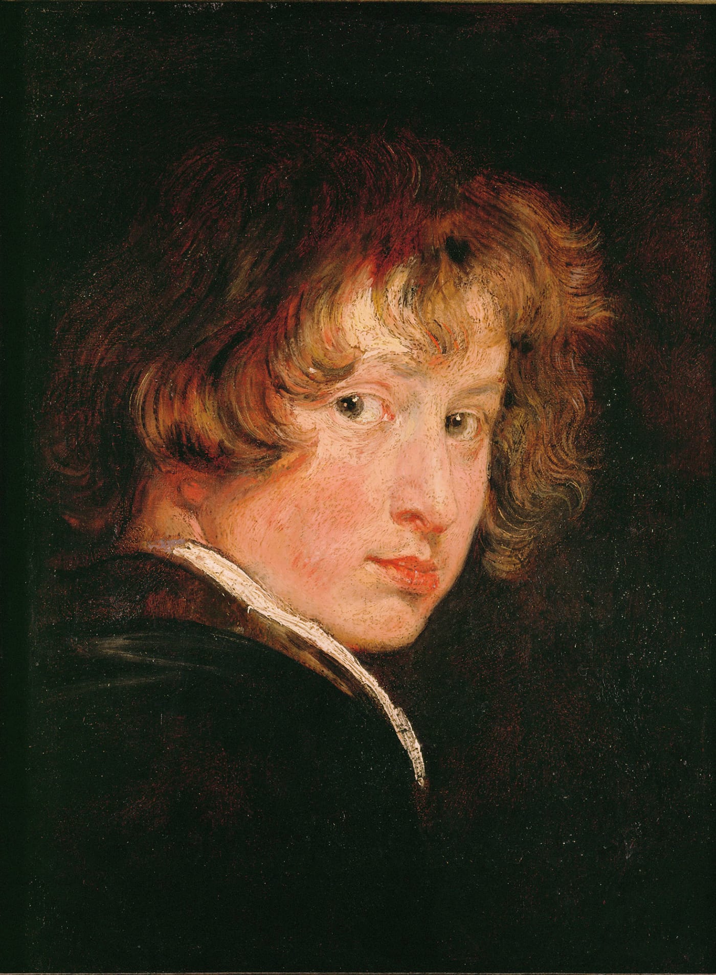 Anthony van Dyck, "Self-Portrait" (c. 1613–15), oil on panel, Gemäldegalerie der Akademie der bildenden Künste, Vienna